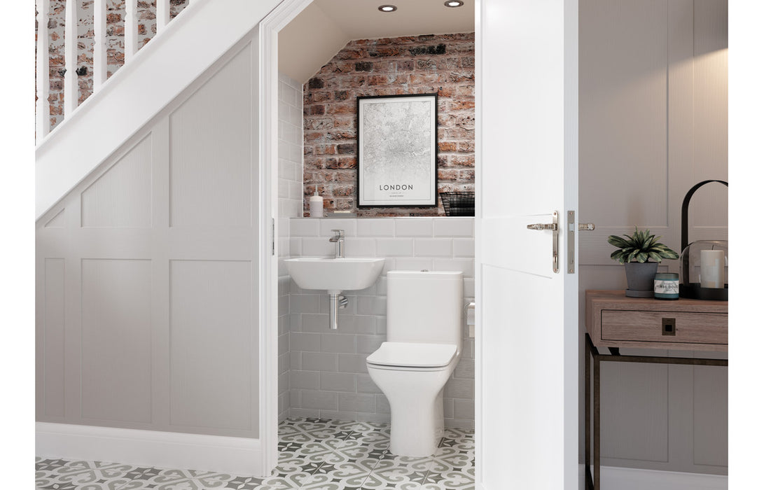 Cedraire Short Projection Close Coupled Fully Shrouded WC & Slim Soft Close Seat