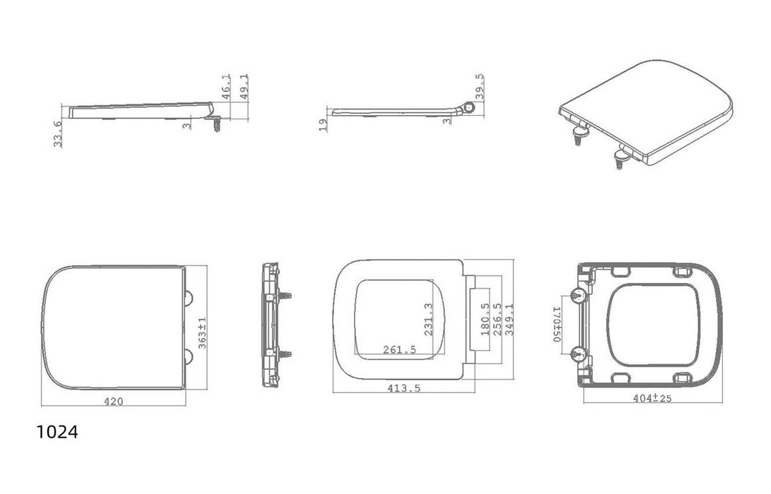 Cedraire Wrapover Soft Close Toilet Seat - White