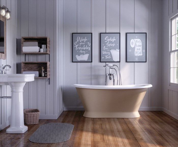 Hurlingham Chaucer Freestanding Cast Iron Bath 1680 x 760mm