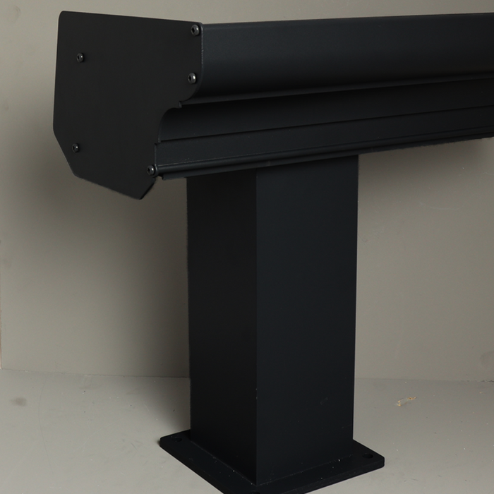 Bosco Veranda - Jet Black - Classic Gutter - Square with Base Plate