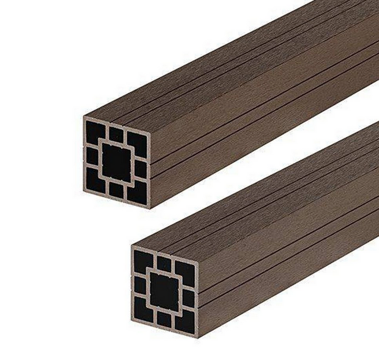 Coffee Cladco Composite Hollow Fence Panel Post (3m length)