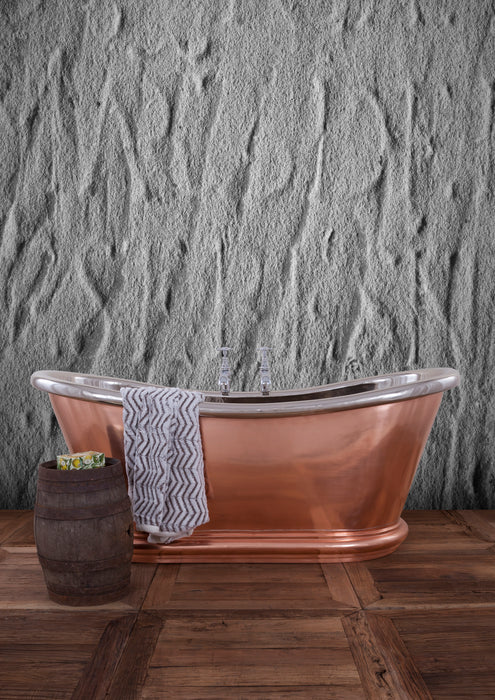 Hurlingham Bulle Copper-Nickel Bath 1700x740 Freestanding Bathtub