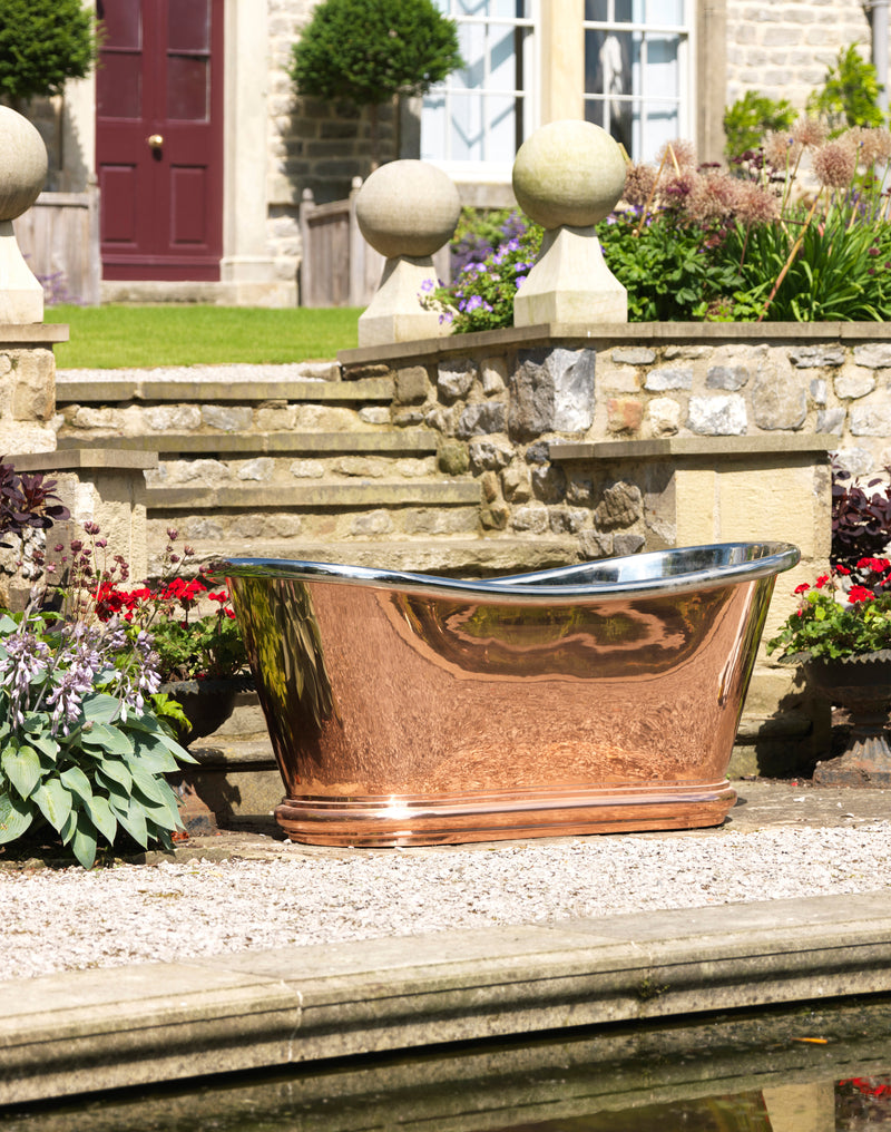 Hurlingham Bulle Copper-Nickel Bath 1700x740 Freestanding Bathtub