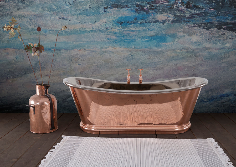 Hurlingham Bulle Copper-Nickel Bath 1700x740 Freestanding Bathtub