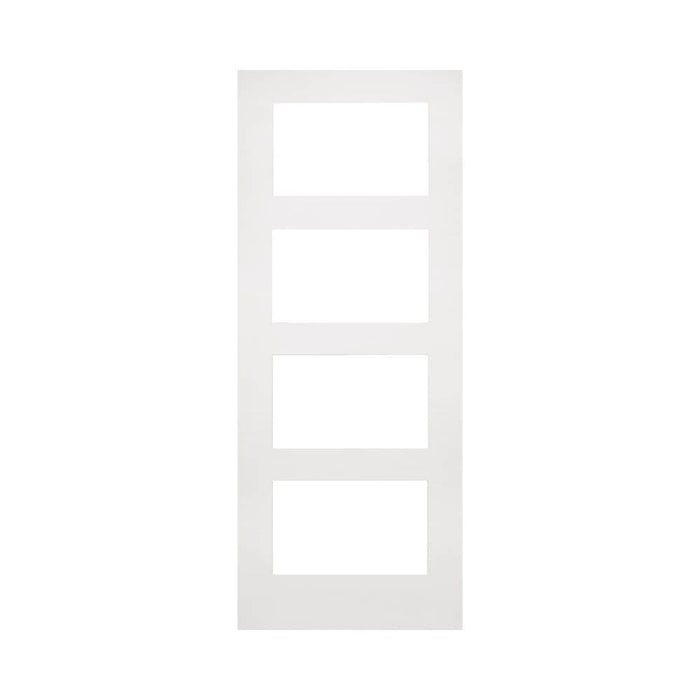 Deanta Coventry White Primed Obscure Glaze Door