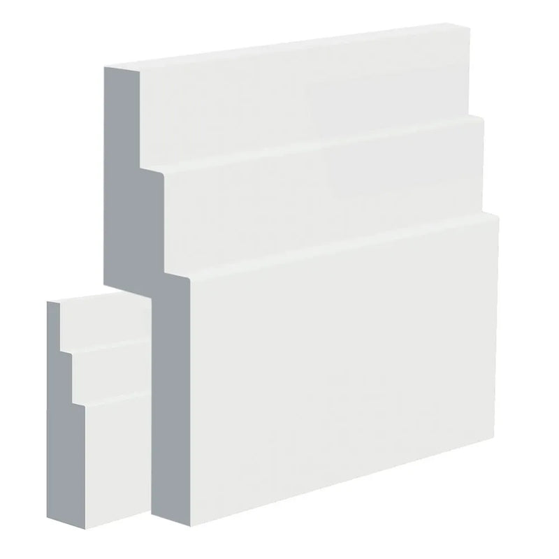 Primed High Stepped MDF Skirting Board Cover