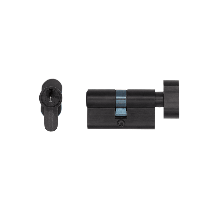 Deanta Euro Cylinder Lock Black Steel Finish