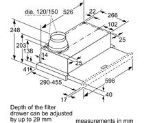 Neff N50 D46ED22N1B 60cm Telescopic Hood - Metallic Silver