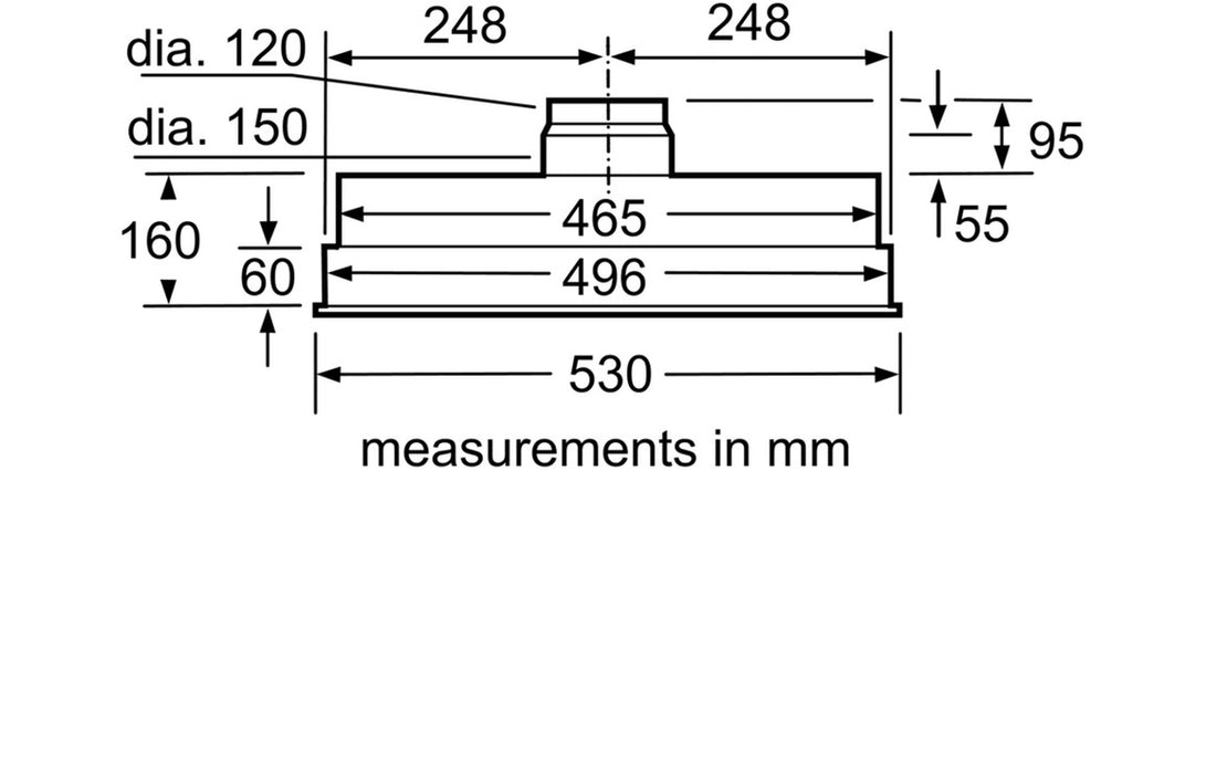 Neff N30 D5655X1GB 53cm Canopy Hood - Metallic Silver
