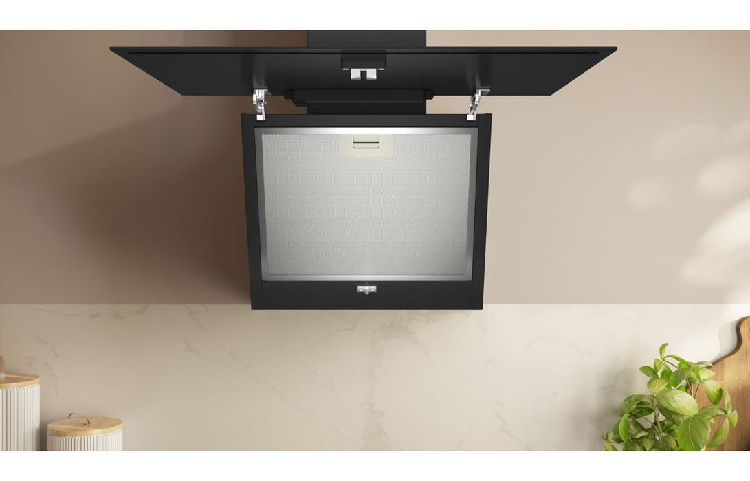 Neff N30 D63IDK1S0B 60cm Angled Chimney Hood - Black Glass