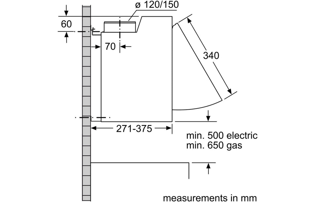 Neff N30 D64MAC1X0B 60cm Integrated Hood - Silver