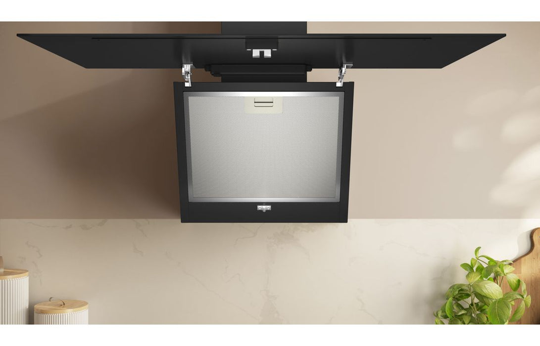 Neff N30 D83IDK1S0B 80cm Angled Chimney Hood - Black Glass