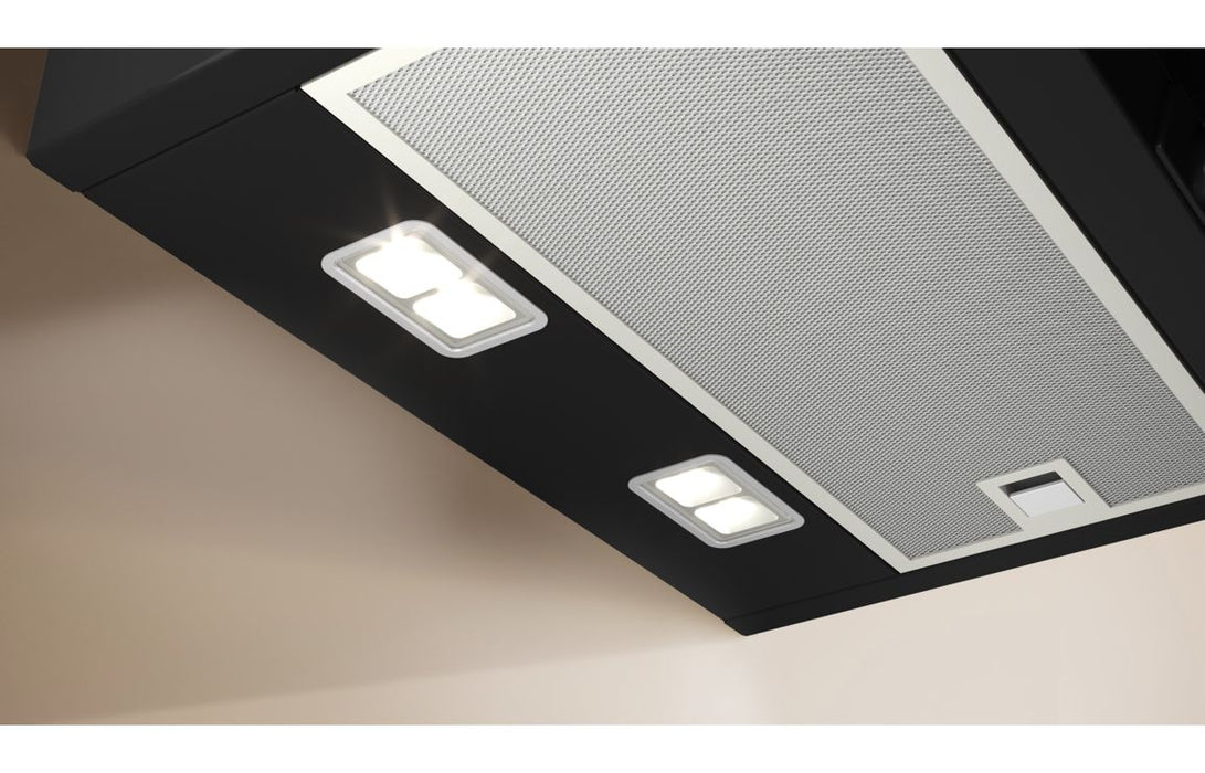 Neff N50 D85IFN1S0B 80cm Angled Chimney Hood - Black Glass