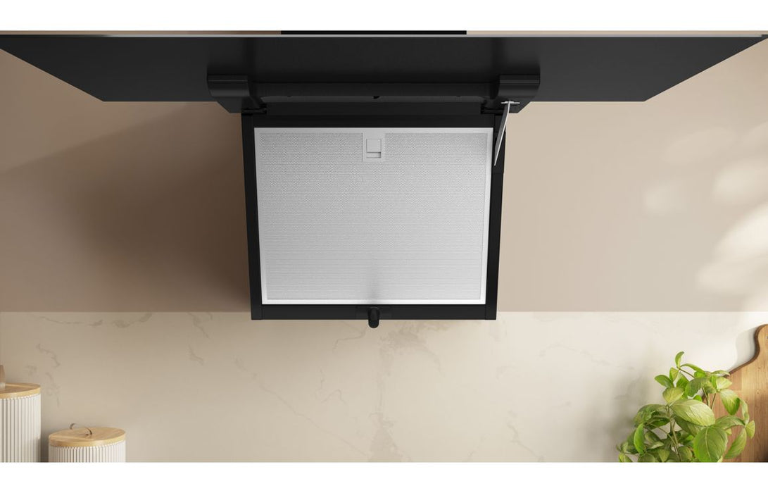 Neff N50 D85IFN1S0B 80cm Angled Chimney Hood - Black Glass