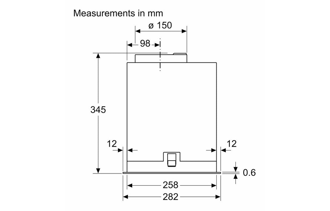 Neff N70 D86NAC1S0B 86cm Canopy Hood - Black