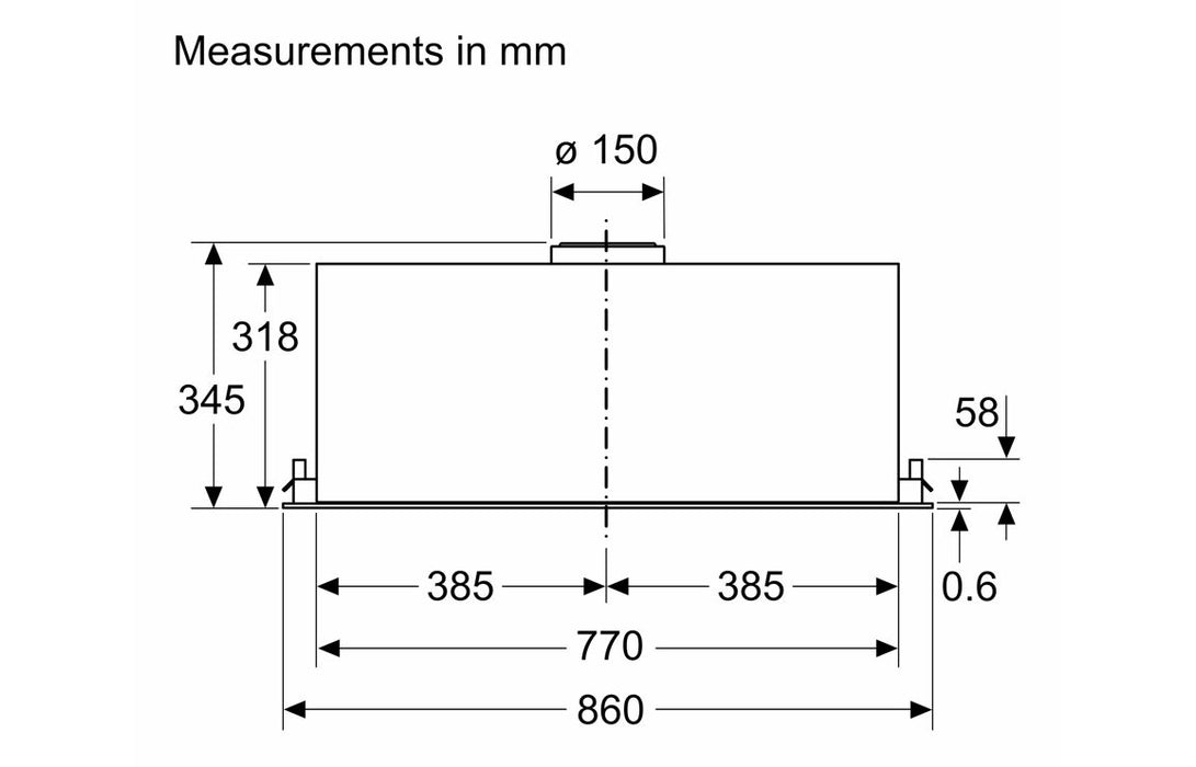 Neff N70 D86NAC1S0B 86cm Canopy Hood - Black