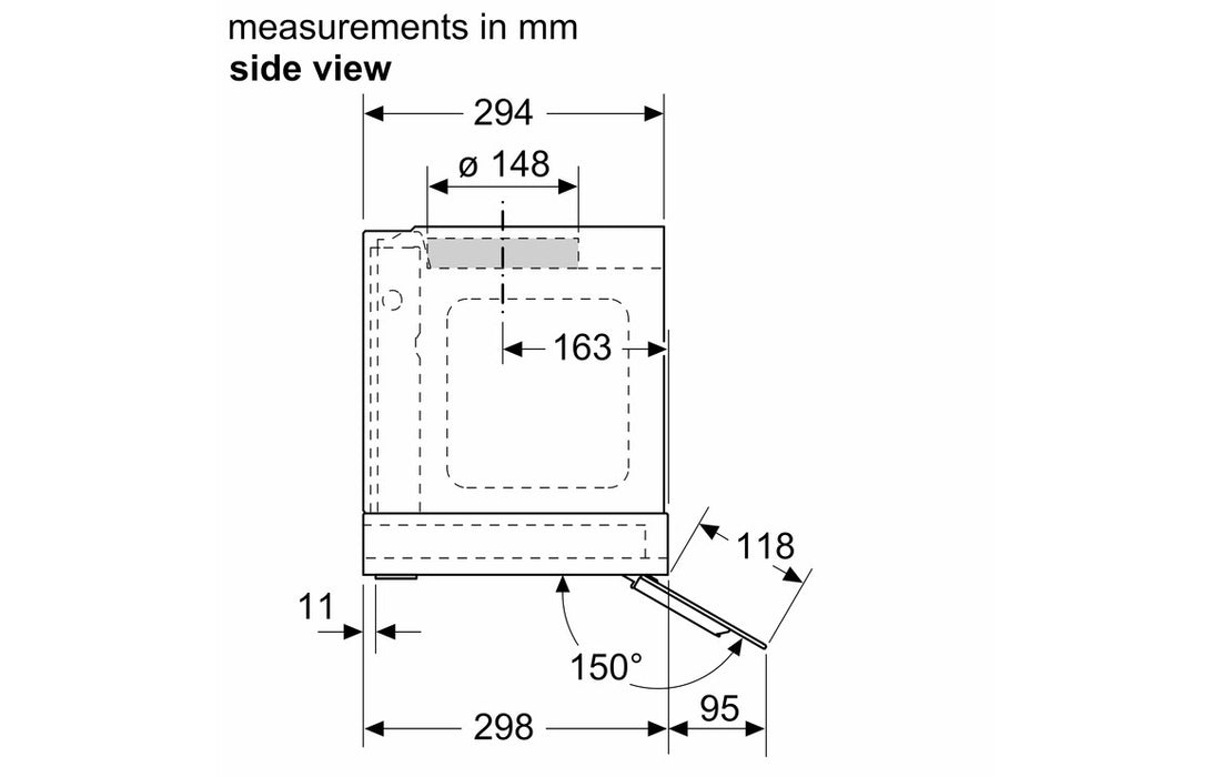 Bosch Series 6 DBB67AM60B 60cm Integrated Hood - Black