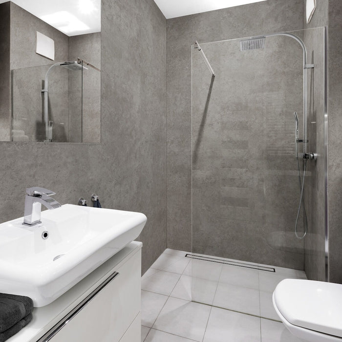 Solid Wall Panel - Grey Concrete - 5mm x 300mm x 600mm - Pack of 11