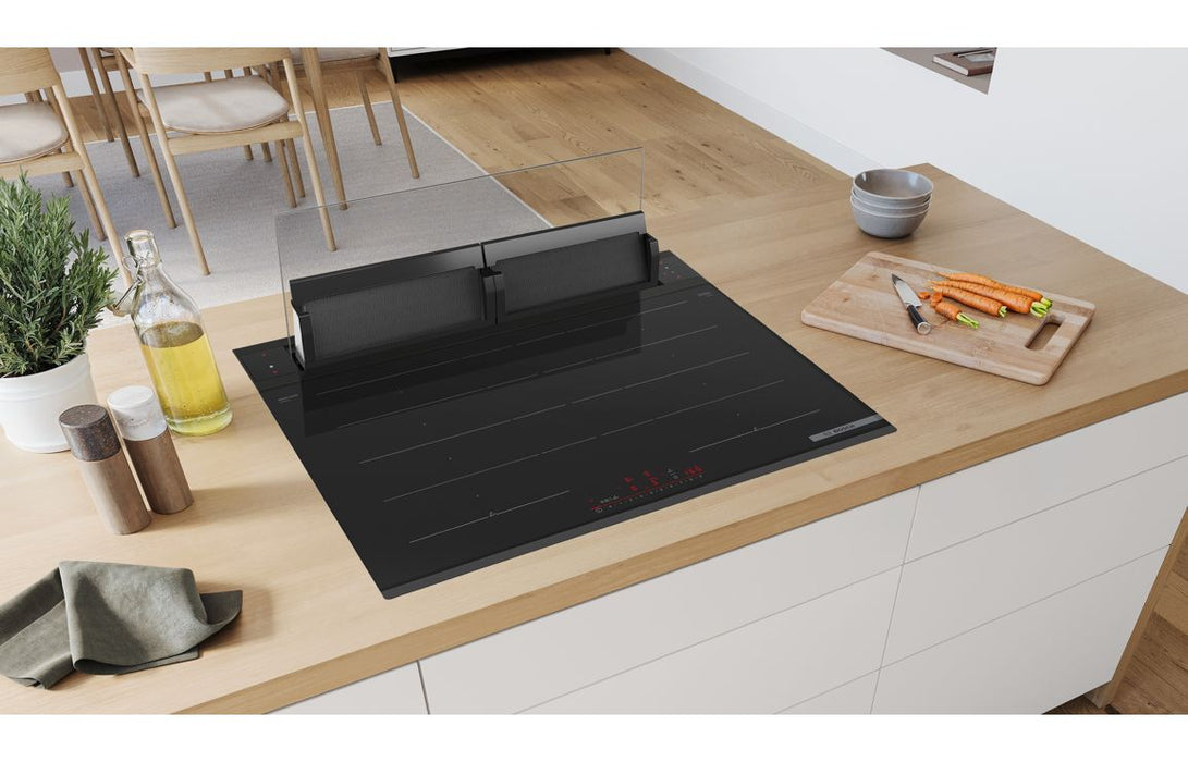 Bosch Series 8 DDW88MM60B 80cm Downdraft Hood - Black & Clear Glass