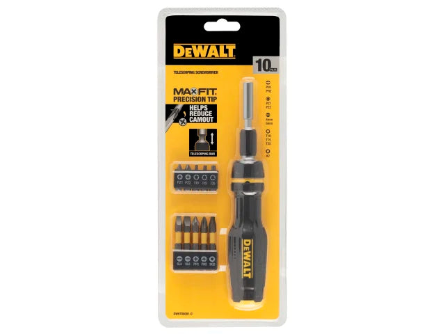 MAX FIT® 10-in-1 Telescopic Multi-Bit Ratchet Screwdriver