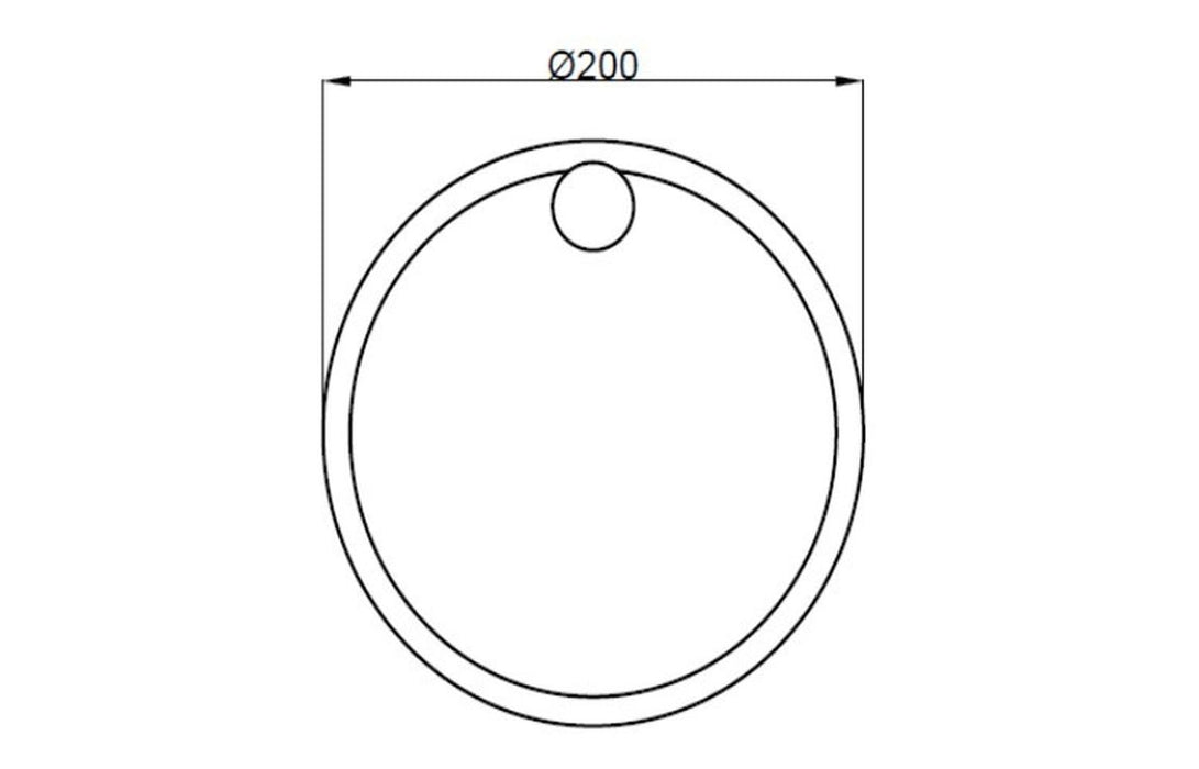 Bertello Towel Ring - Black