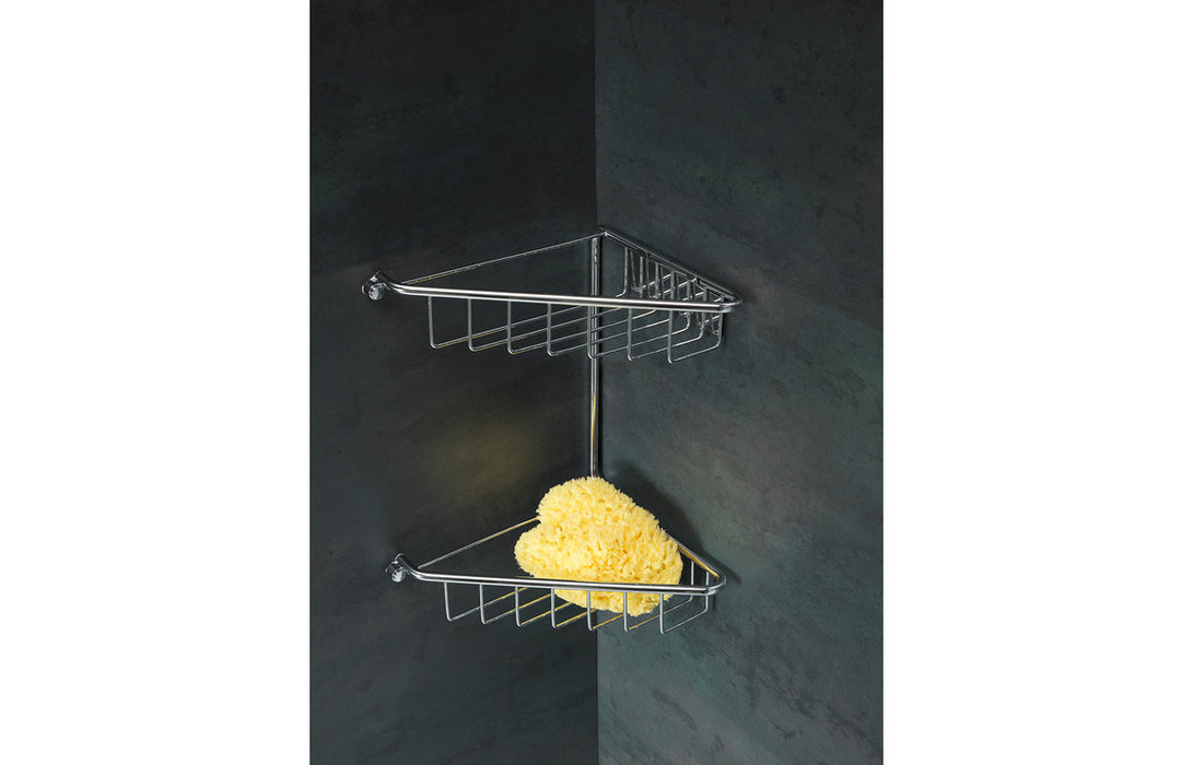 Elara 2-Tier Corner Shower Caddy - Chrome
