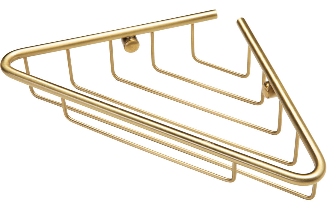 Elara 1-Tier Corner Shower Caddy - Brushed Brass
