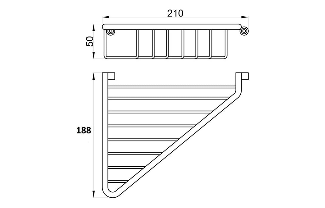 Elara 1-Tier Corner Shower Caddy - Black