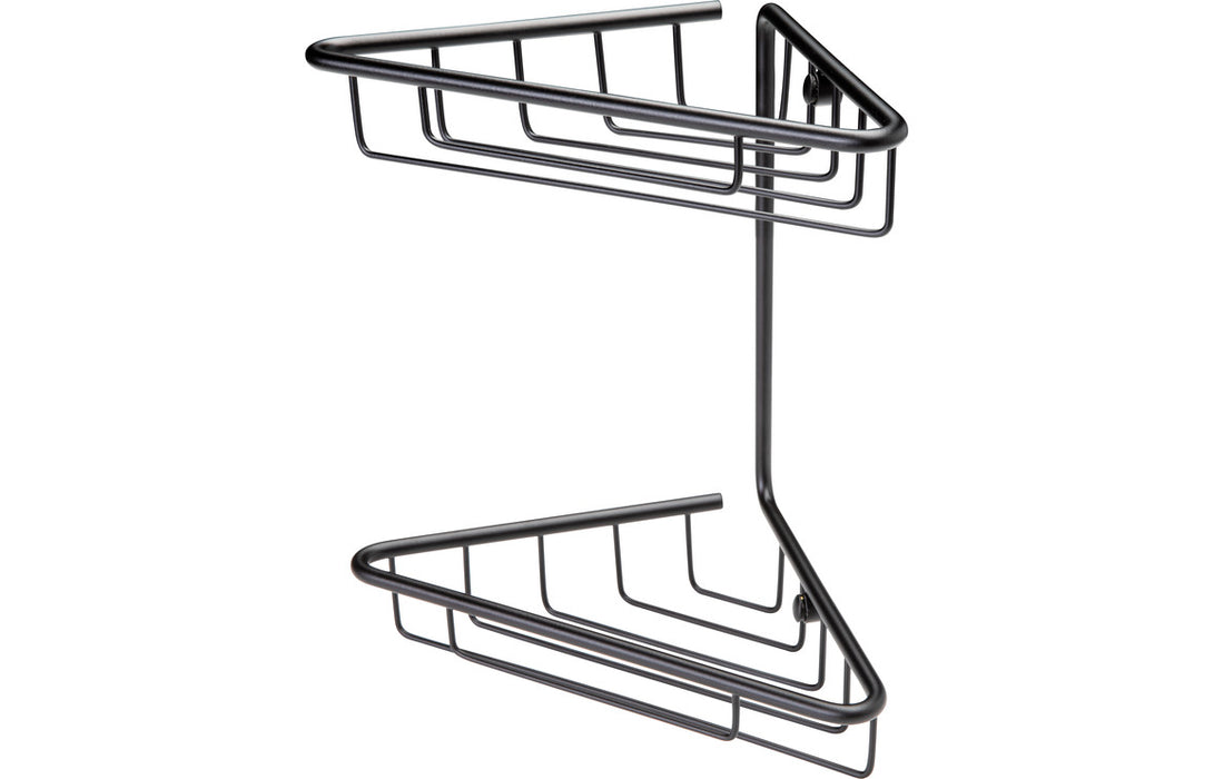 Elara 2-Tier Corner Shower Caddy - Black