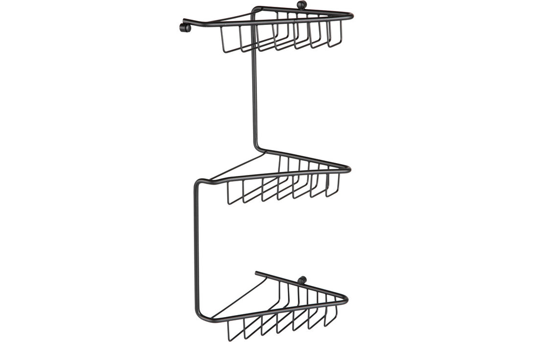 Elara 3-Tier Corner Shower Caddy - Black