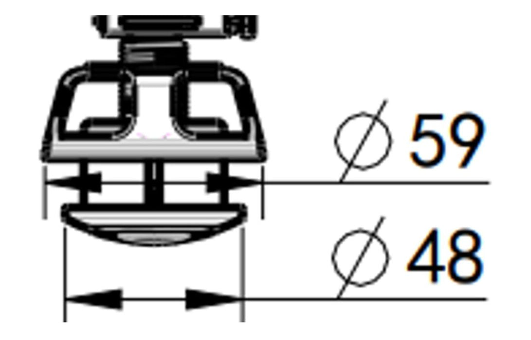 Dual Push Button Cover (Cable) - Brushed Brass
