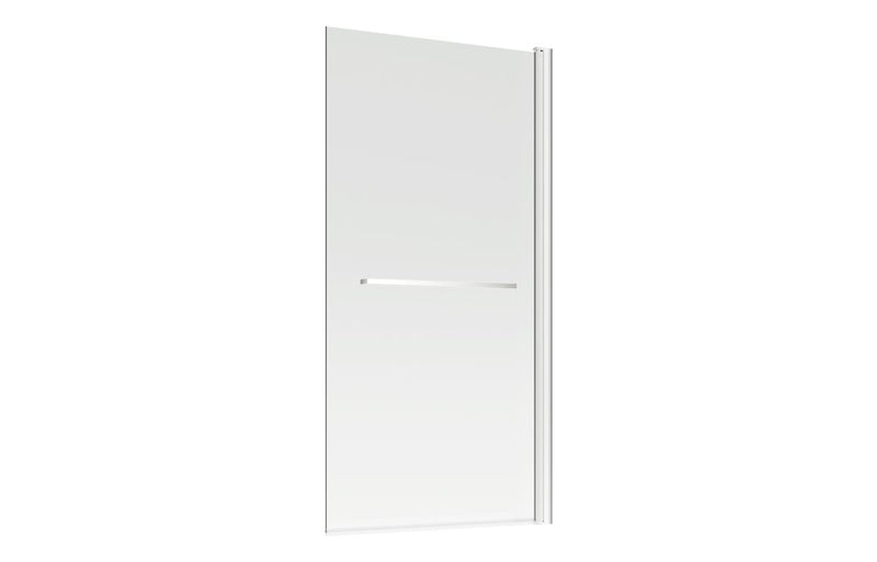 800x1500mm Single Straight Bath Screen w/Rail (6mm) - Chrome