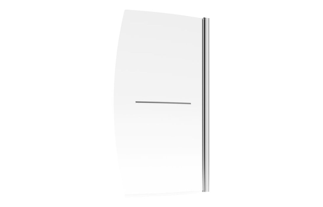 900x1500mm Space Saver Bath Screen (6mm) - Chrome