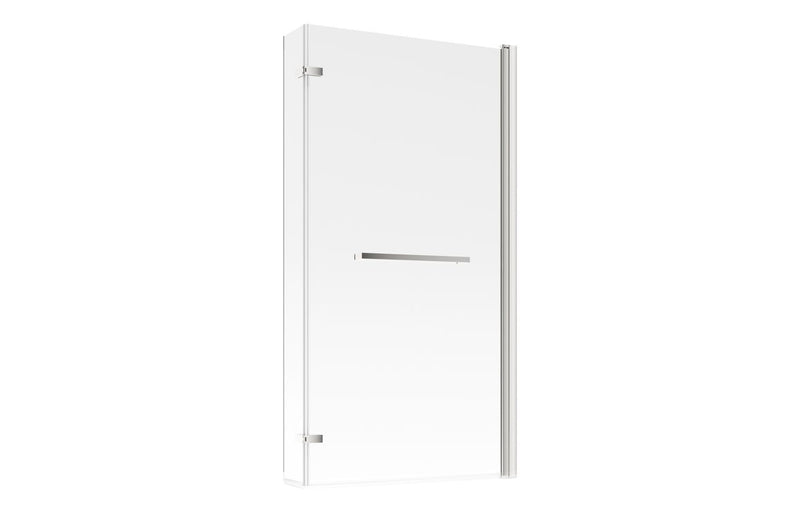 815x1500mm L Shape Bath Screen (6mm) - Chrome