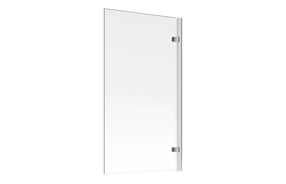 850x1500mm Hinged Straight Bath Screen (6mm) - Chrome