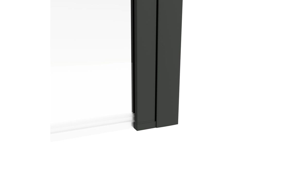 800x1500mm Single Straight Bath Screen (6mm) - Black