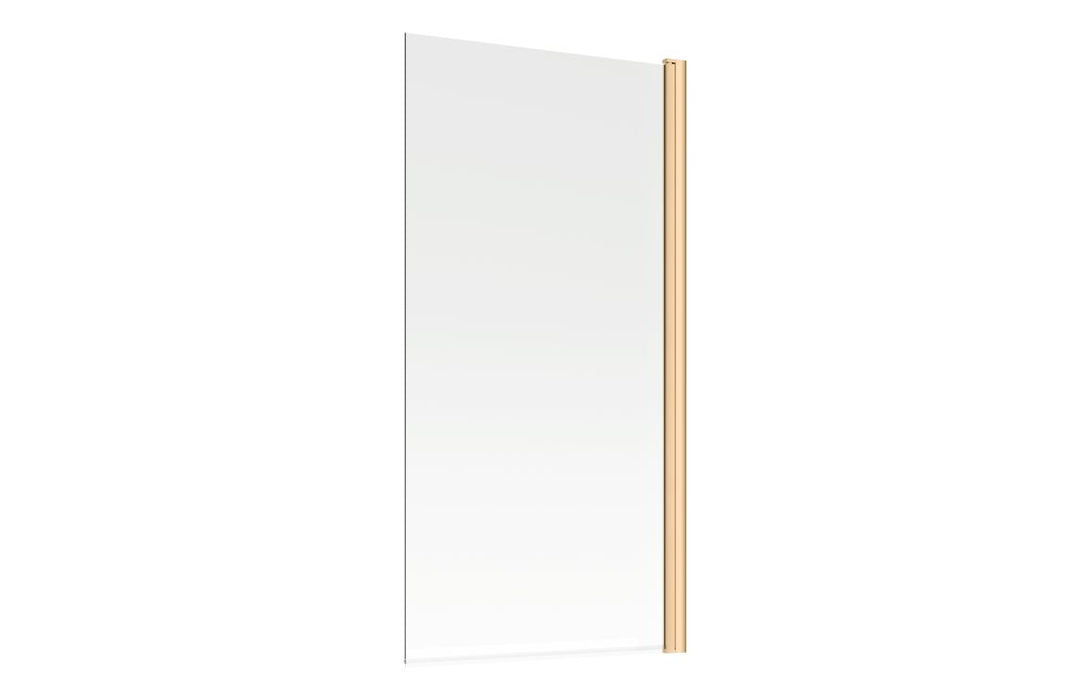 800x1400mm Square Bath Screen (6mm) - Brushed Brass