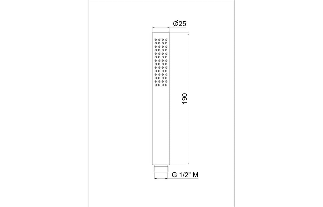 Vema Timea Black Round Handheld Showerhead
