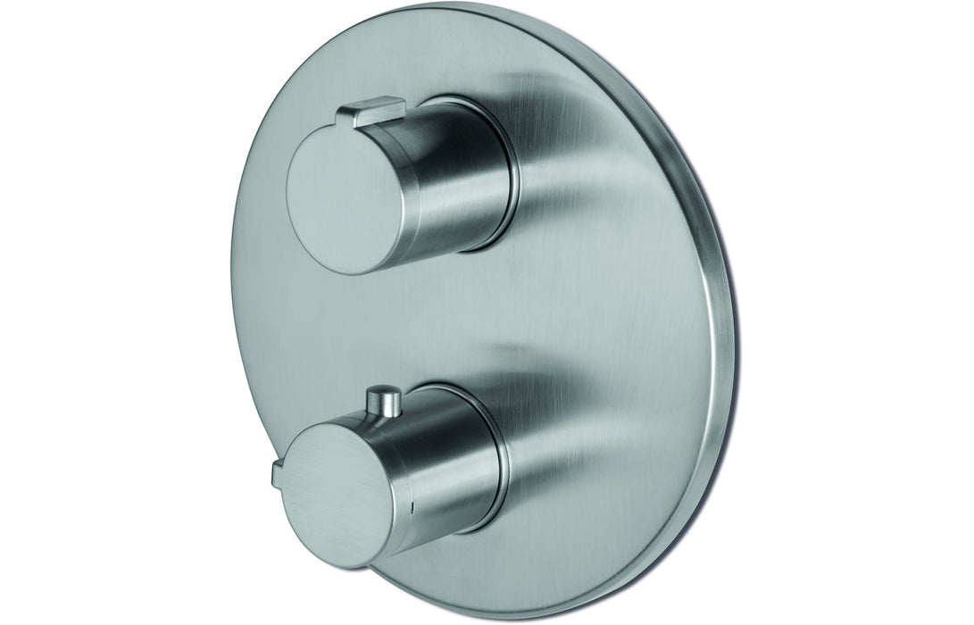 Vema Tiber Two Outlet Thermostatic Mixer - St/Steel
