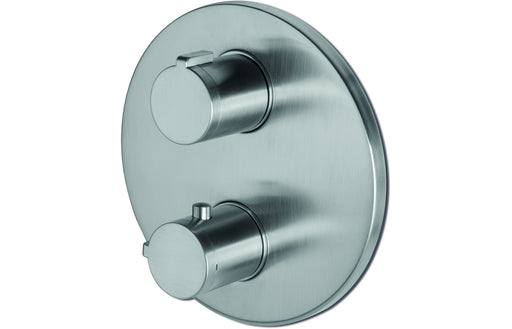 Vema Tiber Two Outlet Thermostatic Mixer - St/Steel