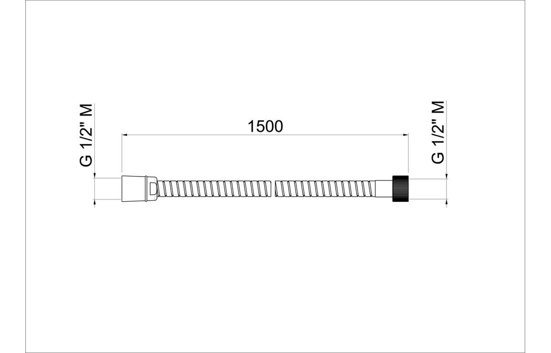 Vema Tiber 1.5m Flexible Hose - Brushed Brass