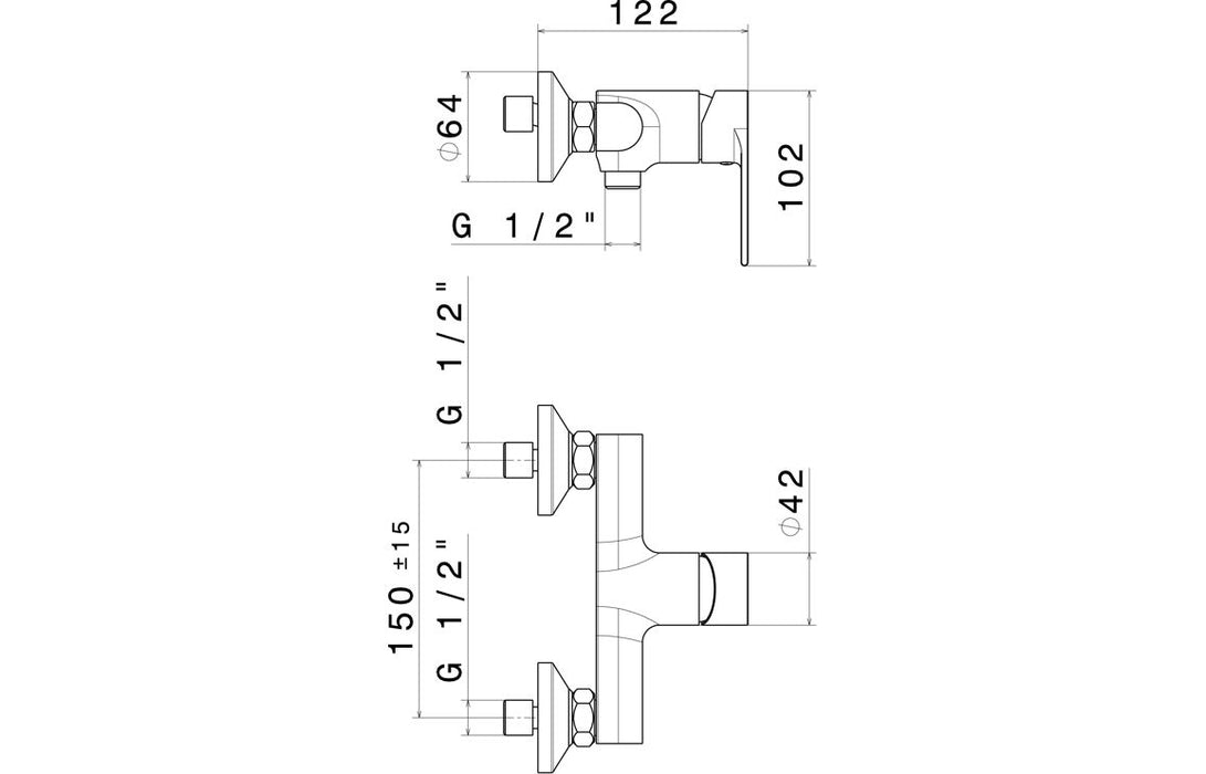 Vema Timea Black Single Outlet Bar Valve
