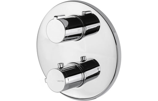 Vema Round Two Outlet Thermostatic Mixer Valve
