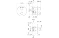 Vema Round Two Outlet Thermostatic Mixer Valve
