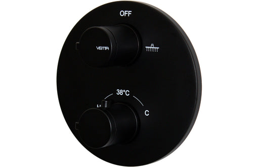 Vema Timea Black Two Outlet Thermostatic Valve
