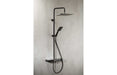Vema Thermostatic Shower Column w/Fixed Head, Riser  Shelf & Foot Wash - Black