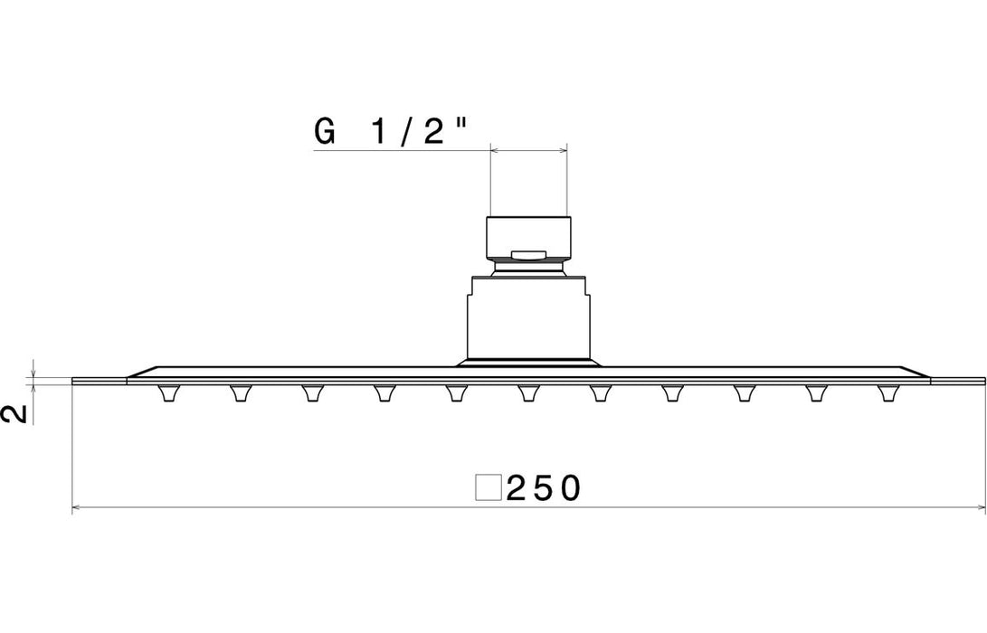 Vema Ultraslim Square Showerhead