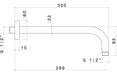 Vema Round 300mm Wall Arm