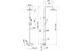 Vema Thermostatic Shower Column w/Fixed Head & Riser - St/Steel