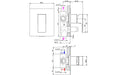Vema Lys Concealed Two Outlet Shower Mixer w/Diverter